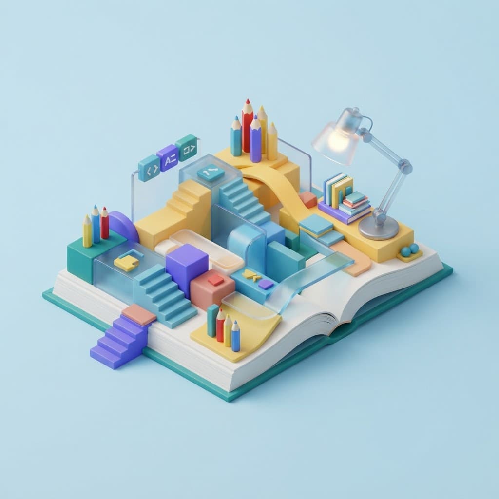 Abstract education tools representing quality education